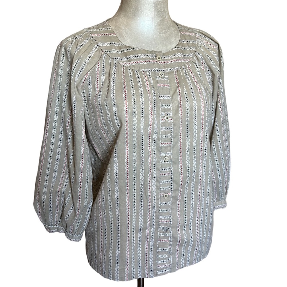 Gordon of Philadelphia Vintage Women’s blouse button down long sleeves size 8